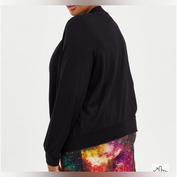 Torrid Ponte Bomber Jacket, Black, Size 2x, never worn - Picture 3 of 3